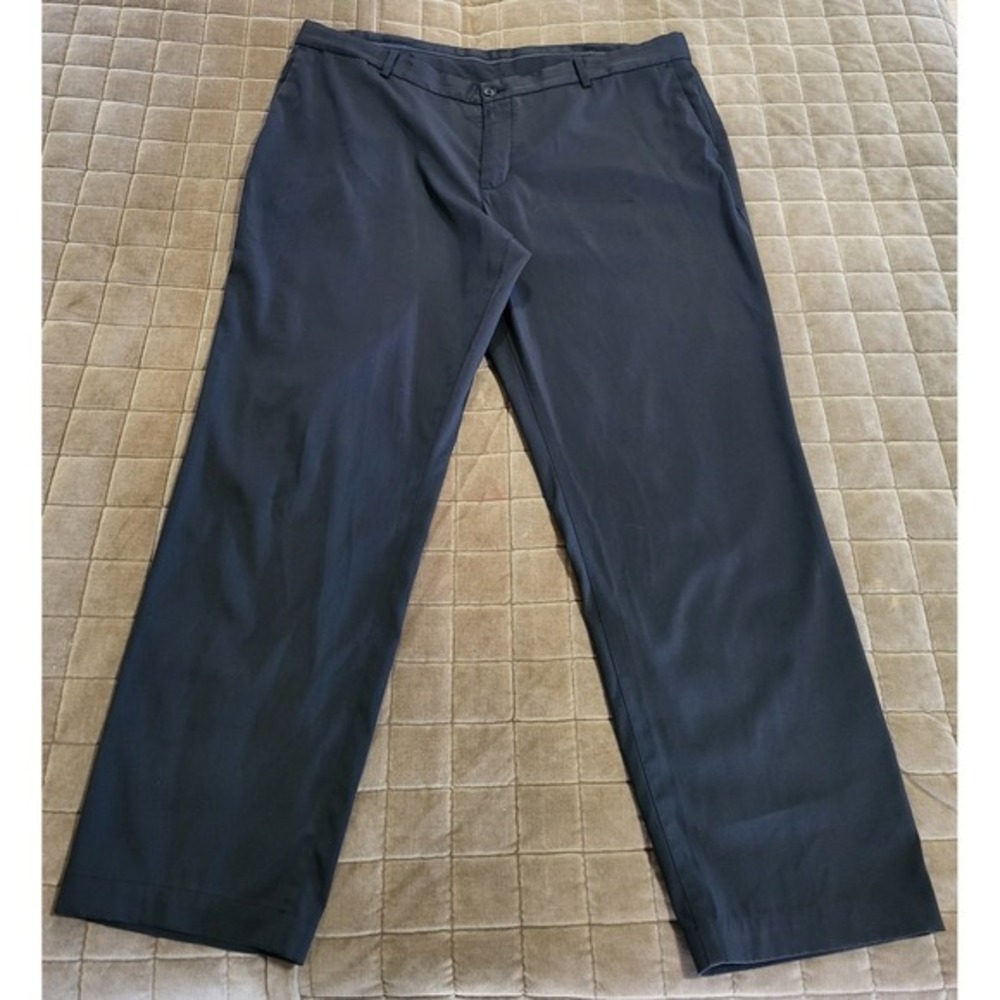 Nike Golf Pants Mens 38x30 Black Modern Fit Weatherized DriFit Flat Front Active